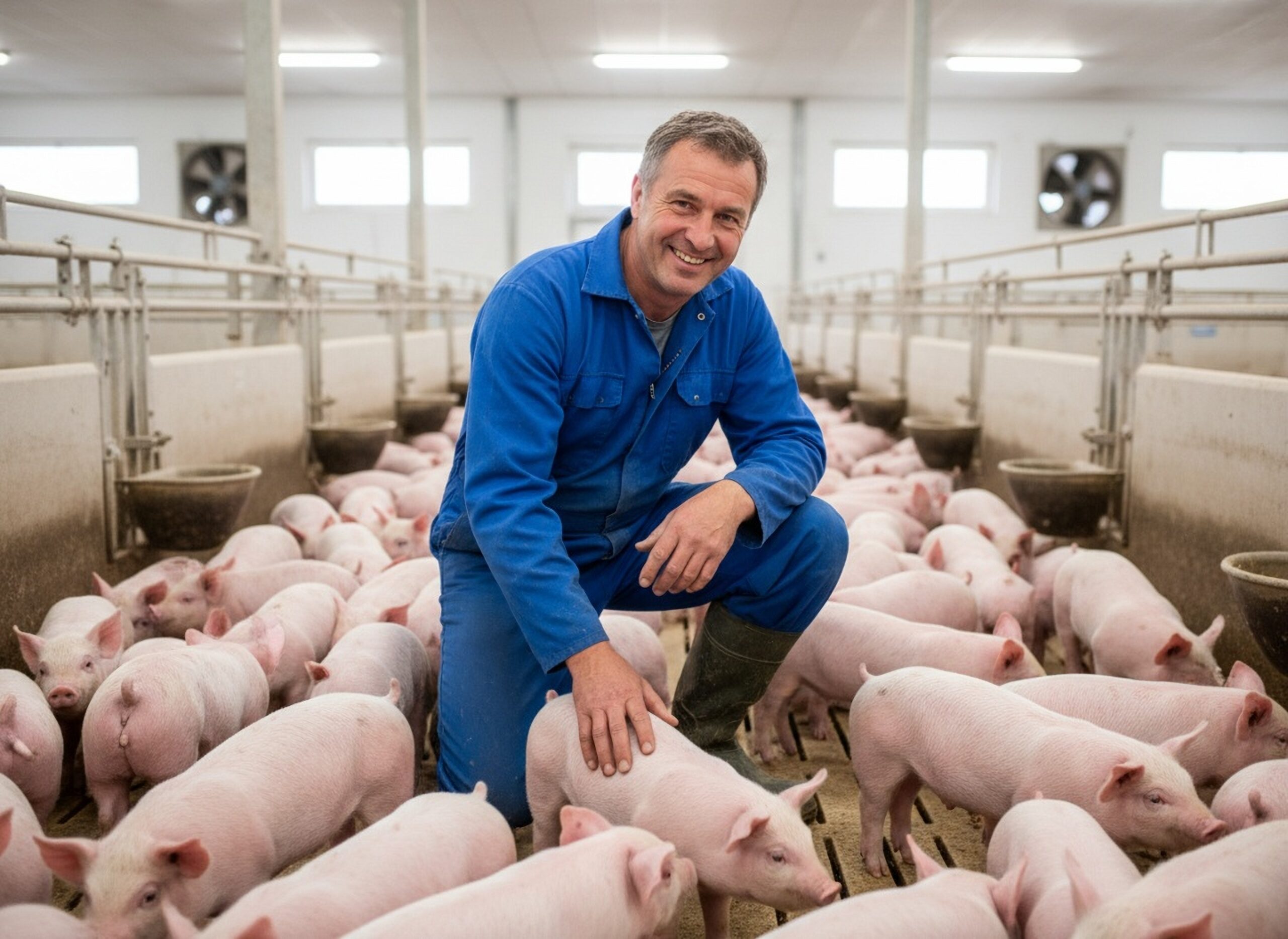 middle aged,man,wearing,a,blue,work,jumpsuit,and,rubber,boots,